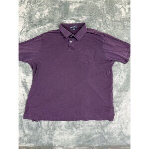 Cremeux Mens Xl Polo Shirt Purple Classic Solid Short Sleeve